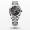 Sky Dweller Black Dial 18K White Gold 42mm Bezel Steel Jubilee Men's Watch 326934