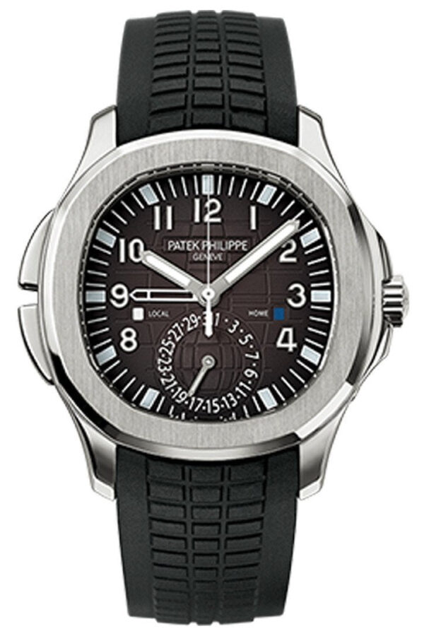 Patek Philippe Aquanaut Dual Time Black Dial Automatic Men's Watch 5164A-001