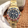 Rolex Submariner 40mm Golden Blue / Red Diamond Black Dial